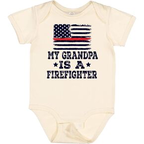 inktastic Firefighter Grandpa Fireman Flag Baby Bodysuit