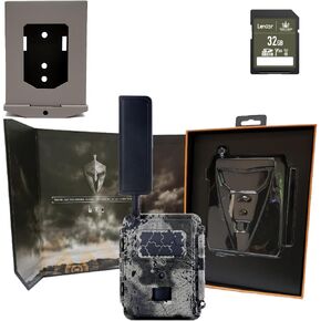 Spartan Camera Gocam 4G LTE Trail Camera, Free Roaming, Remotely Update Settings, HD Video, Photo, Blackout Flash, Hunting, Security, Surveillance + Steel Case + 32GB SD Card