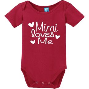 Mimi Loves Me Printed Infant Bodysuit Baby Romper