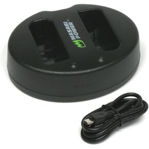 Wasabi Power USB Dual Charger for Ricoh DB-60, DB-65 and Ricoh GX100, GX200, R3, R4, R5, R30, R40, G600, GR Digital, GR Digital II, GR Digital III