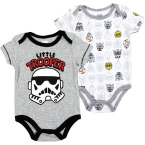 Star Wars Baby Boys' Little Trooper 2 Pack Bodysuit Set