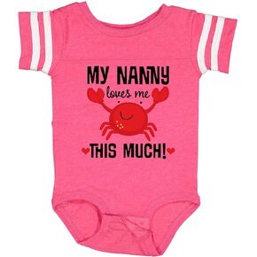 inktastic Nanny Loves Me Grandson Baby Bodysuit