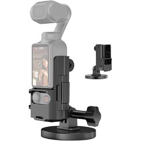 Osmo Pocket3 Magnetic Mount Stand, for DJI Osmo Pocket 3 Action Camera Accessories Adapter Clamp Magnet Suction Case Holder on Desktop, Vertical Surface, 180° Adjustable Handle Mount