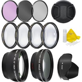 Ultimate Lens Kit for Rebel T3, T5, T5i, T6, T6i, T7i, EOS 80D, EOS 77D Cameras with EF-S 18-55mm is II STM Lens - Includes: 7pc 58mm Filter Set + 58mm Lens + OPTURA kit