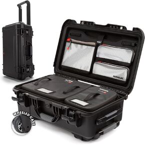 NANUK 935 Pro Photo with N-Cubik – Waterproof Travel Camera Hard Case with 13S & 13M N-Cubik Insert and Wheels, 22" x 14" x 9", Dustproof and Impact-Resistant, Airline Carry-On Approved – Black