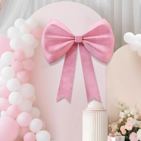 Black Bow Coquette Birthday Decorations: Big Bows Party Themed Backdrop 20 Inches Large Room Wall Decor Giant Door Wedding Engagement Bridal Bachelorette Baby Shower Christmas Graduation Decoration