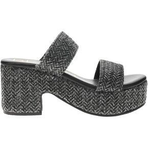 BEACH by Matisse Womens Ocean Ave Platform Block Casual Sandals Casual High Heel 3" & Up - Black