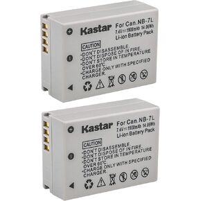 Kastar NB-7L 7.4V 1900mAh Li-ion Battery Replacement for Canon PowerShot G10, PowerShot G10 IS, PowerShot G10IS, PowerShot G11, PowerShot G12, PowerShot SX30 IS, PowerShot SX30IS Digital Cameras