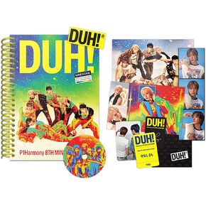 P1Harmony - 8th Mini Album [DUH!] (U Ver.) Photobook + CD-R + Folded Poster + Frame Photo + Sticker + Unit Photo Card + 3 Extra Photocards