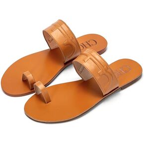 Women's Sandals Comfortable Open Toed Flat Sandals PU Beach Slippers