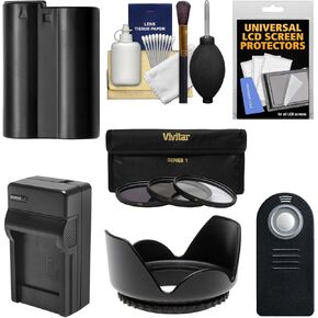 Essentials Bundle for Nikon D7100, D7200, D7500 DSLR Camera & 18-140mm VR Lens with EN-EL15 Battery & Charger + Remote + 3 UV/CPL/ND8 Filter Kit