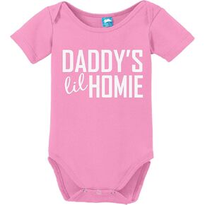 Daddys Lil Homie Funny Bodysuit Baby Romper