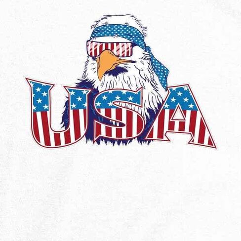 Pop Threads USA Epic Patriot Bald Eagle 4th of July Patriotic Infant Baby Boy Girl Bodysuit in Kuwait