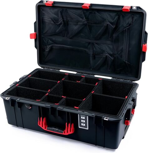 CASE PELICAN 1595 بواسطة Colorcase - أسود - حالة مقاومة للماء كبيرة الحجم مع نظام مقسم Trekpak ومنظم غطاء الشبك in Kuwait