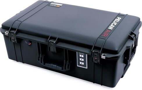 Pelican 1595 Case by ColorCase - Black - Large Sized Waterproof Case with TrekPak Divider System & Mesh Lid Organizer - Black Handles & Latches in Kuwait