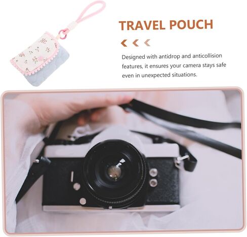 SAFIGLE Small Cotton Camera Pouch Floral Pattern Travel Storage Bag for Compact Cameras Shockproof Organizer for Backpack Handbag Stylish Durable Protection Case in Saudi Arabia