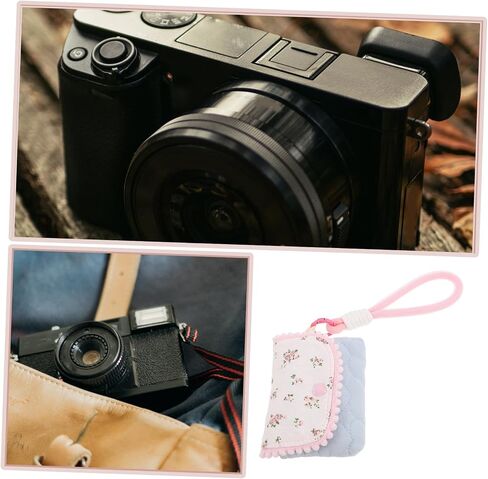 SAFIGLE Small Cotton Camera Pouch Floral Pattern Travel Storage Bag for Compact Cameras Shockproof Organizer for Backpack Handbag Stylish Durable Protection Case in Saudi Arabia