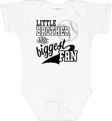 inktastic Little Brother and Biggest Fan- Baseball Family Fan Baby Bodysuit in Saudi Arabia