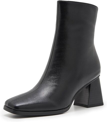 Zxhyzlz Womens High Heel Boots - Zip Up ، Teed Toe ، Booties Coleds in Kuwait