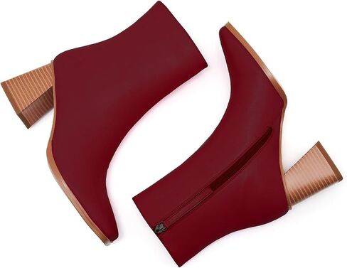 Zxhyzlz Womens High Heel Boots - Zip Up ، Teed Toe ، Booties Coleds in Kuwait