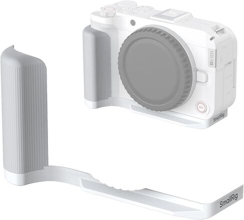SMALLRIG R50 V Handgrip L-Shape Grip for Canon R50V with Quick Release Plate for Arca, Lightweight Ribbed Side Handle, Cold Shoe Mount, 1/4"-20 threaded holes, Support Vertical Shooting (White) - 5430 in Saudi Arabia