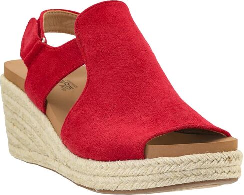 Corkys Footwear Pose Wedges | Memory Foam Insoles, 2.5-Inch Heel, Hook and Loop Closure | Stylish and Comfortable for All Day Wear in Saudi Arabia