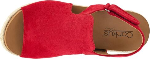 Corkys Footwear Pose Wedges | Memory Foam Insoles, 2.5-Inch Heel, Hook and Loop Closure | Stylish and Comfortable for All Day Wear in Saudi Arabia