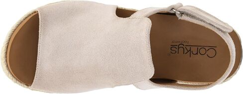 Corkys Footwear Pose Wedges | Memory Foam Insoles, 2.5-Inch Heel, Hook and Loop Closure | Stylish and Comfortable for All Day Wear in Saudi Arabia