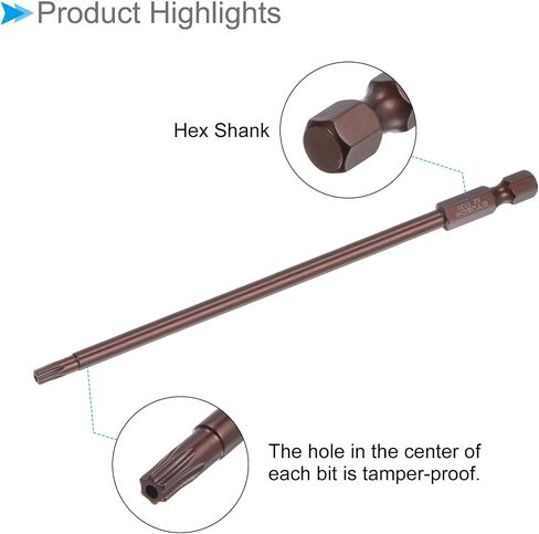 بت مفك البراغي torx المغناطيسي ، T20 6 "طول 1/4" سداسي سداسي ، S2 Steel Star 6 Point Drill Driver Proof - (التطبيقات: لإصلاح السيارات) ، 5 قطع in Kuwait