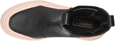 PUMA Womens Mayze Stack Round Toe سحب على منصة تشيلسي أحذية عارضة منتصف العجل منخفض الكعب 1-2 " - أسود in Saudi Arabia