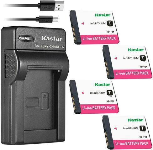 Kastar NP-FT1 Slim USB Battery Charger Replacement for Sony NP-FT1 Type T Battery, BC-TR1 Charger, Cyber-Shot DSC-L1 DSC-M1 DSC-M2 DSC-T1 DSC-T3 DSC-T5 DSC-T9 DSC-T10 DSC-T11 DSC-T33 Camera in Kuwait