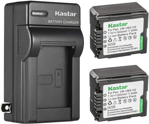 Kastar VW-VBG130 AC Wall Battery Charger Replacement for Panasonic PV-GS500, PV-GS80, PV-GS83, PV-GS85, PV-GS90, SDR-H40, SDR-H40P, SDR-H41, SDR-H48GK, SDR-H50, SDR-H60, SDR-H60S in Saudi Arabia