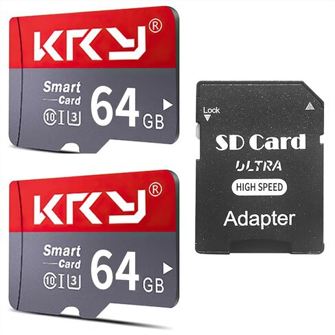 بطاقة ذاكرة 2Pack SD 128GB مع محول SD ، بطاقة TF عالية السرعة 128 جيجابايت ، الفئة 10 ، U3 ، لأجهزة اللوحات Android Camera Camera in Kuwait