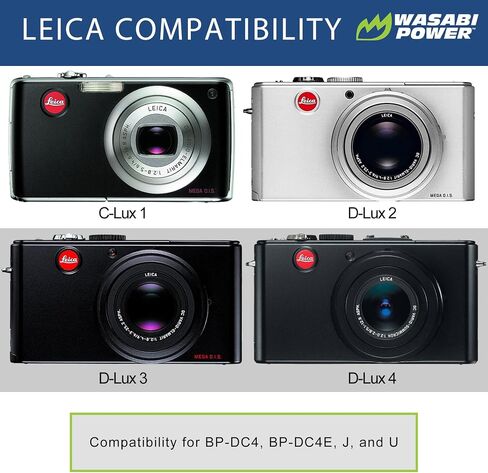 بطارية Wasabi Power لـ Leica BP-DC4 و BP-DC4-U و Leica C-LUX1 و D-LUX2 و D-LUX3 و D-LUX4 in Saudi Arabia