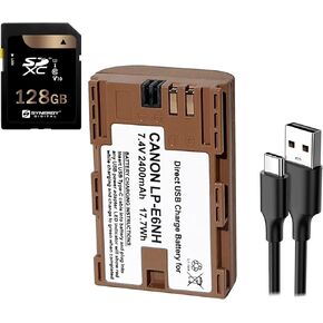 Synergy Digital Accessory Kit, Compatible with Canon EOS 7D DSLR Digital Camera Includes: SDLPE6NH Battery, SY-SD128GB Memory Card