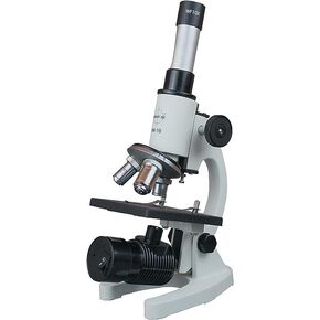 40x - 1000x, Monocular Biological Compound Microscope for Kids Students Adults Home School or Lab. Metal Body, Mechanical Stage, LED Illumination, Rechargeble Batteries, Coarse & Fine Focusing