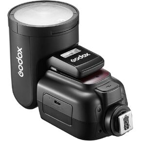 V1 PRO C 2.4G Camera Flash with up to 100 Continuous Shots, Innovative External Flash, Charging Convenience, for On The Go Photography (US Plug)