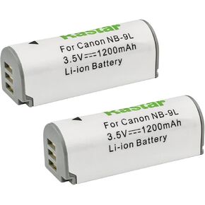 Kastar Battery (2-Pack) for Canon NB-9L and Canon PowerShot N, N2, SD4500, SD4500 is, ELPH 510 HS, ELPH 520 HS, ELPH 530 HS Cameras