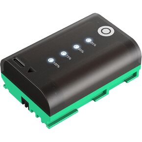 2600mAh LP-E6P Replacement Battery with Type-C Charging Port, LED Indicator Compatible with Canon EOS R5 Mark II R R5 R6 R6 II R7 5D II III IV 5DS R 6D 6D II 7D 7D II 60D 60Da 70D 80D 90D