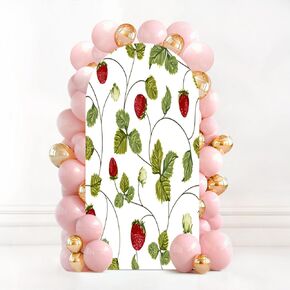 7.2FT Wedding Arch Backdrop Cover Color Desserts Seamless Spandex Fitted Round Top Arch Stand Covers for Birthday Party Baby Shower Banquet Decoration