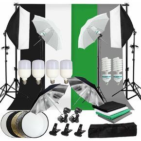 صورة استوديو الصور LED SoftBOPB9RRG KIT SUPPERT STAND 4 خلفية ملونة للتصوير الفوتوغرافي تصوير الفيديو (D KIT)