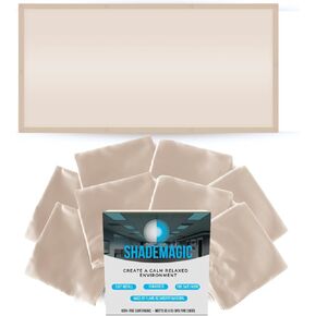 Fluorescent Light Filter Covers - Mocha - Diffuser Pack; Eliminate Harsh Glare That Causes Eyestrain and Head Strain The The Classroom or at Office. (2)