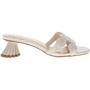 VANELi Womens Ophira Metallic Croc Block Casual Sandals Casual Low Heel 1-2" - Beige