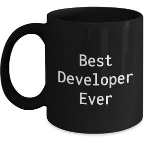 Best Developer Ever Funny Christmas Unique Gifts from Friends for Men Black Coffee Mug