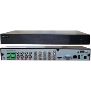 SuperLive Plus Mobile APP 5MP 8CH Hybrid DVR Supports 8CH Input up to 5MP HD-TVI/CVI/AHD for Analog Cameras + up to 4CH IP, H.265 1x SATA NDAA Compliant, Free Remote Surveillance APP (No HDD included)