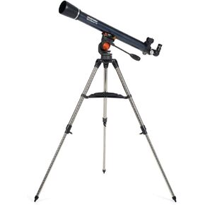 Refracting Telescope Adjustable Portable Travel Telescopes for Astronomy Focal Length 900Mm Light Collection Power 100X Full Surface Coating Up to 165 Times