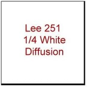 Lee 251 1/4 White Diffusion. Roll measures 4ft. x 25ft.