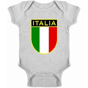 Pop Threads Italy Soccer National Team Retro Crest Infant Baby Boy Girl Bodysuit