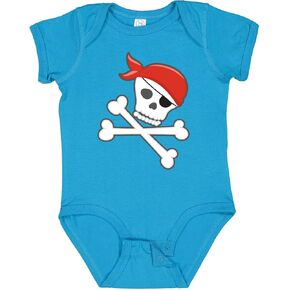 inktastic Pirate Skull and Crossbones Baby Bodysuit