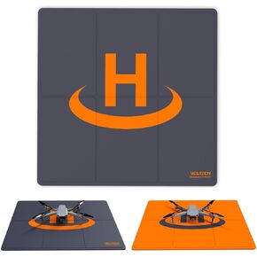 2021 VCUTECH Drone Landing Pad Pro Fast-Fold Double-Side Waterproof 25 inch(65cm) Compatible with DJI Mavic Air 2, Air 2S, Mavic Mini 2, Mavic 2 Pro/Zoom, DJI FPV, Drone Accessories(Black) (Renewed)